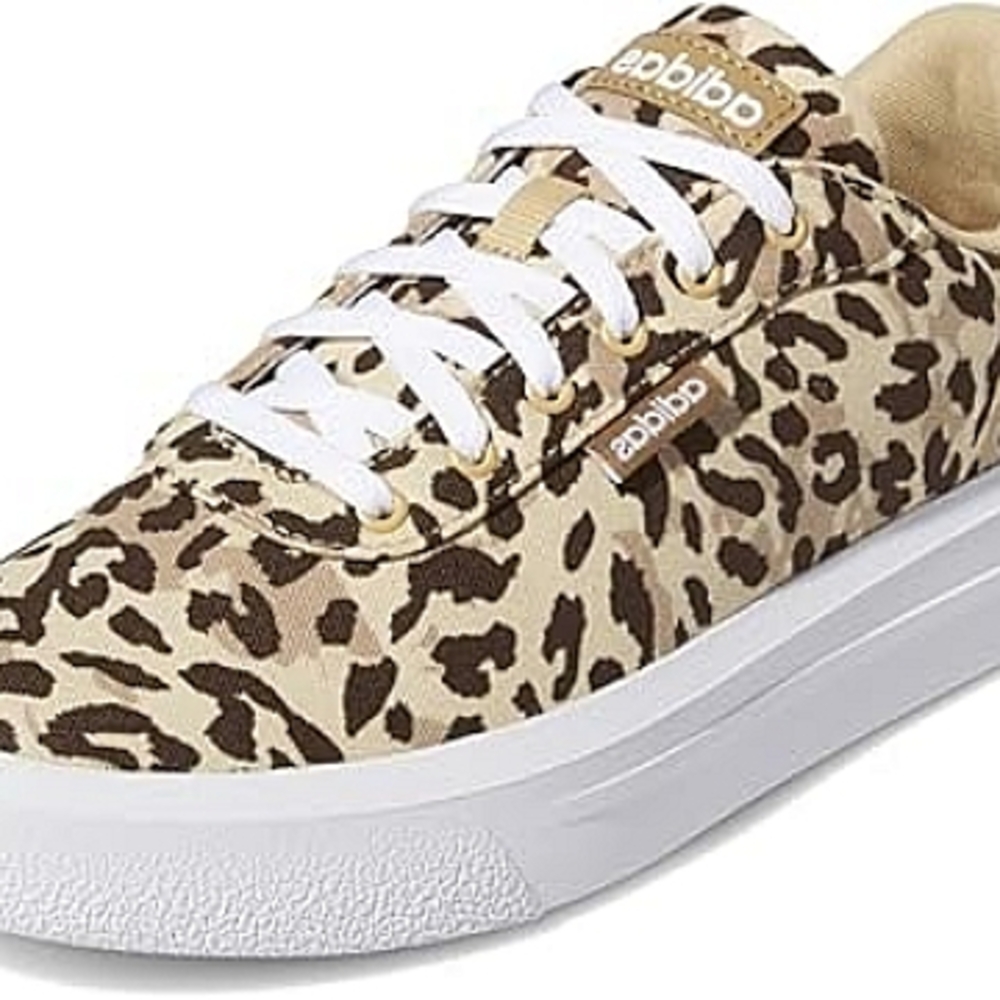 Adidas Court Leopard Print Platform Sneakers - Womens 8